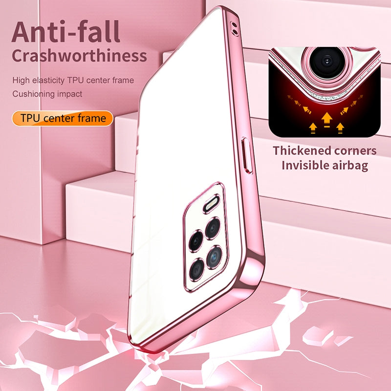 Realme V13 5G Case - Transparent Plating & Precision Hole Design for Luxury and Protection-buycases.co.uk