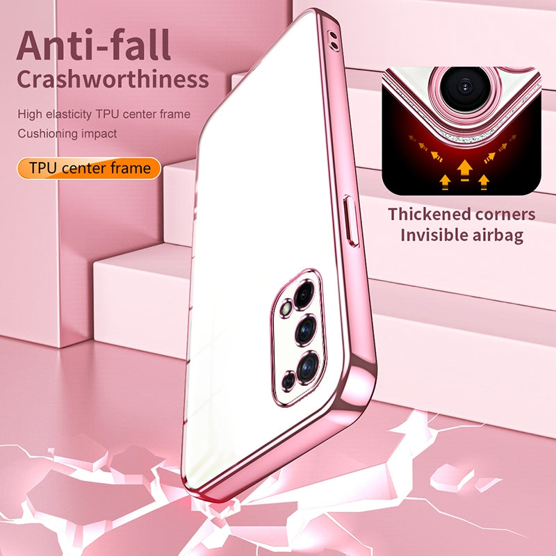 Realme Q2 Pro Case - Transparent Plating & Precision Hole Design for Luxury and Protection-buycases.co.uk