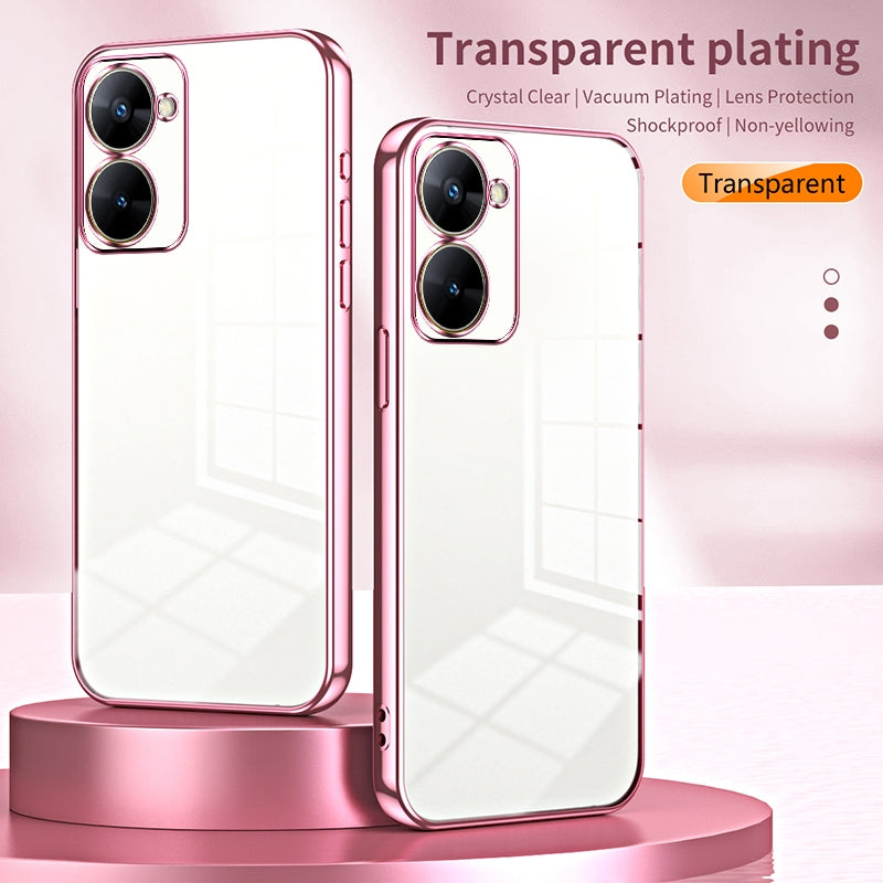 Realme V30t Case - Transparent Plating & Precision Hole Design for Luxury and Protection-buycases.co.uk