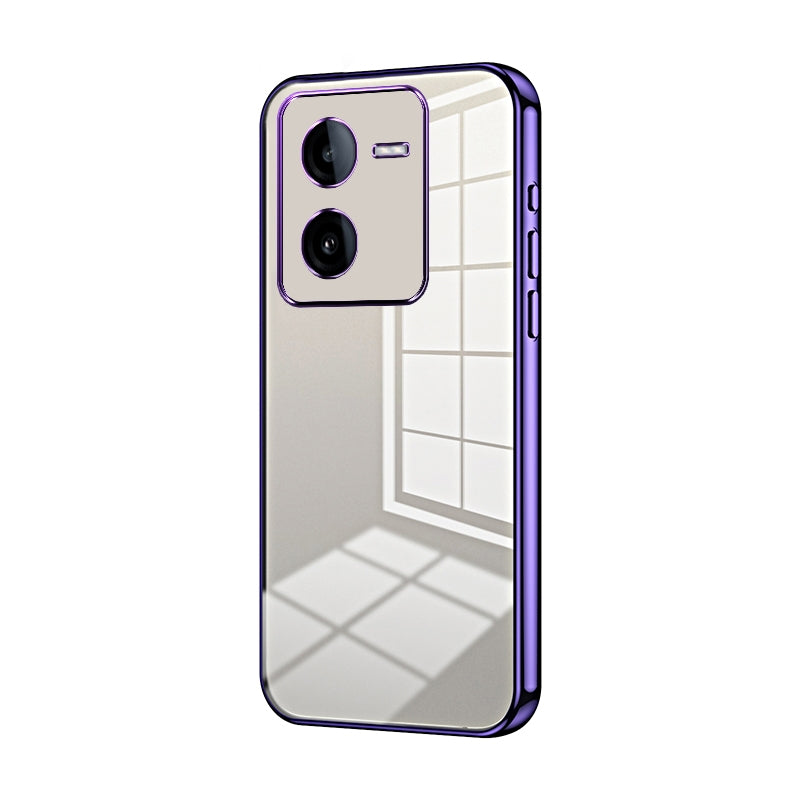 vivo iQOO Z8x Case - Transparent Plating & Precision Hole Design for Luxury and Protection-buycases.co.uk