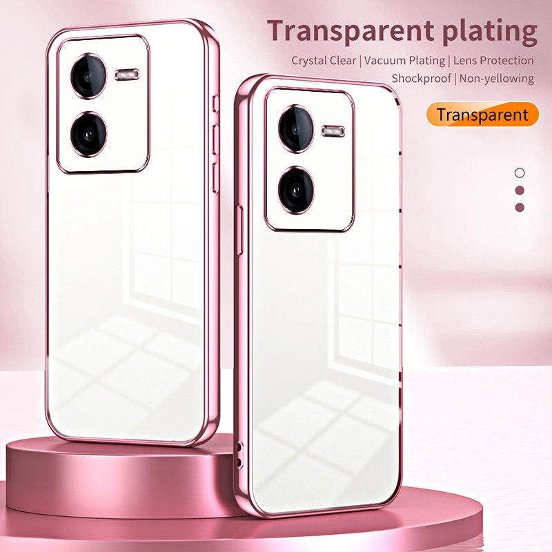 vivo iQOO Z8x Case - Transparent Plating & Precision Hole Design for Luxury and Protection-buycases.co.uk