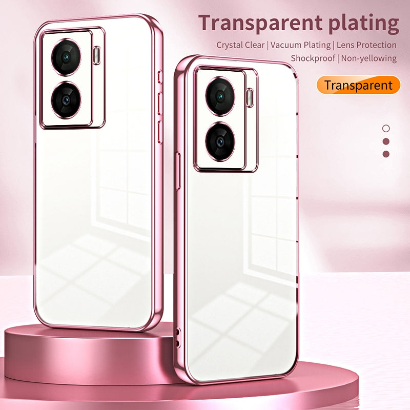 vivo iQOO Z7x Case - Transparent Plating & Precision Hole Design for Luxury and Protection-buycases.co.uk