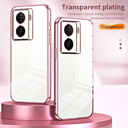 vivo iQOO Z7x Case - Transparent Plating & Precision Hole Design for Luxury and Protection-buycases.co.uk