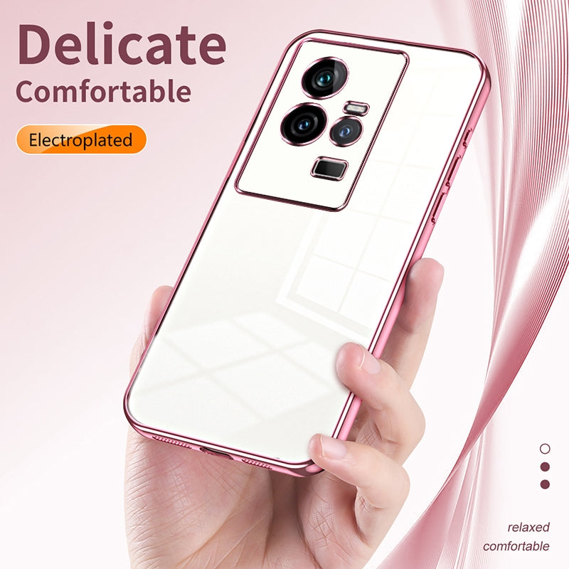 vivo iQOO 11 Case - Transparent Plating & Precision Hole Design for Luxury and Protection-buycases.co.uk