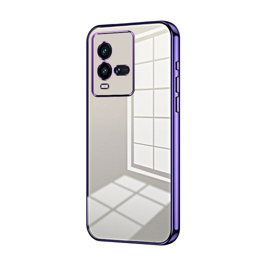 vivo iQOO 10 Case - Transparent Plating & Precision Hole Design for Luxury and Protection-buycases.co.uk