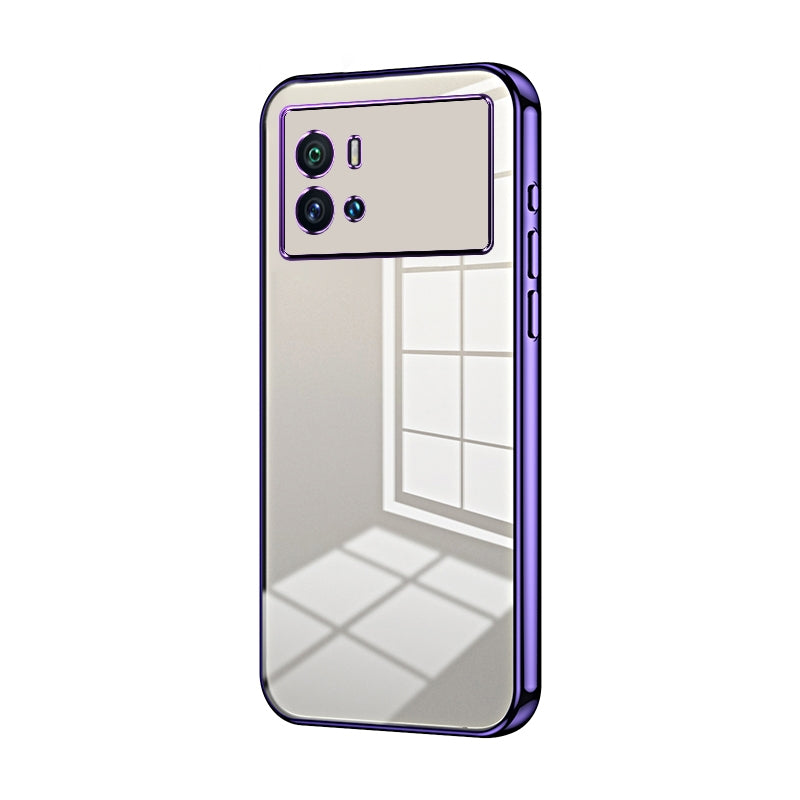 vivo iQOO 9 Case - Transparent Plating & Precision Hole Design for Luxury and Protection-buycases.co.uk