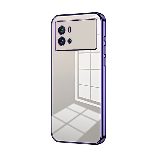 vivo iQOO 9 Case - Transparent Plating & Precision Hole Design for Luxury and Protection-buycases.co.uk