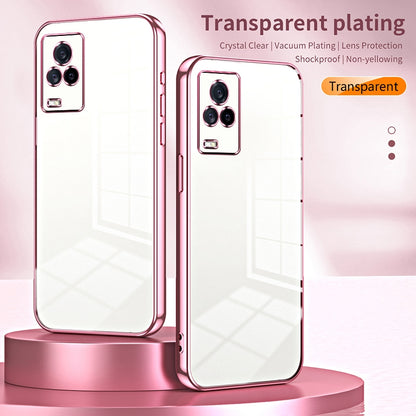 vivo iQOO 7 Case - Transparent Plating & Precision Hole Design for Luxury and Protection-buycases.co.uk