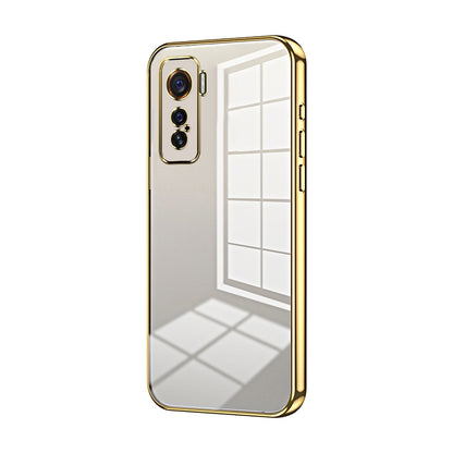 vivo iQOO 5 Case - Transparent Plating & Precision Hole Design for Luxury and Protection-buycases.co.uk