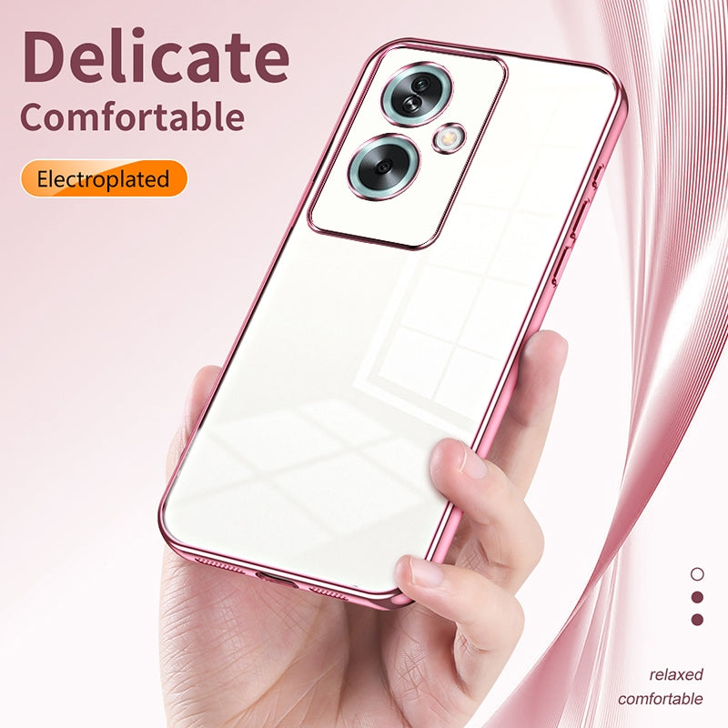 OPPO A79 5G Case - Transparent Plating & Precision Hole Design for Luxury and Protection-buycases.co.uk