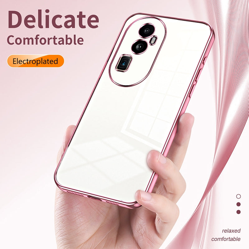 OPPO Reno10 Pro+ Case - Transparent Plating & Precision Hole Design for Luxury and Protection-buycases.co.uk
