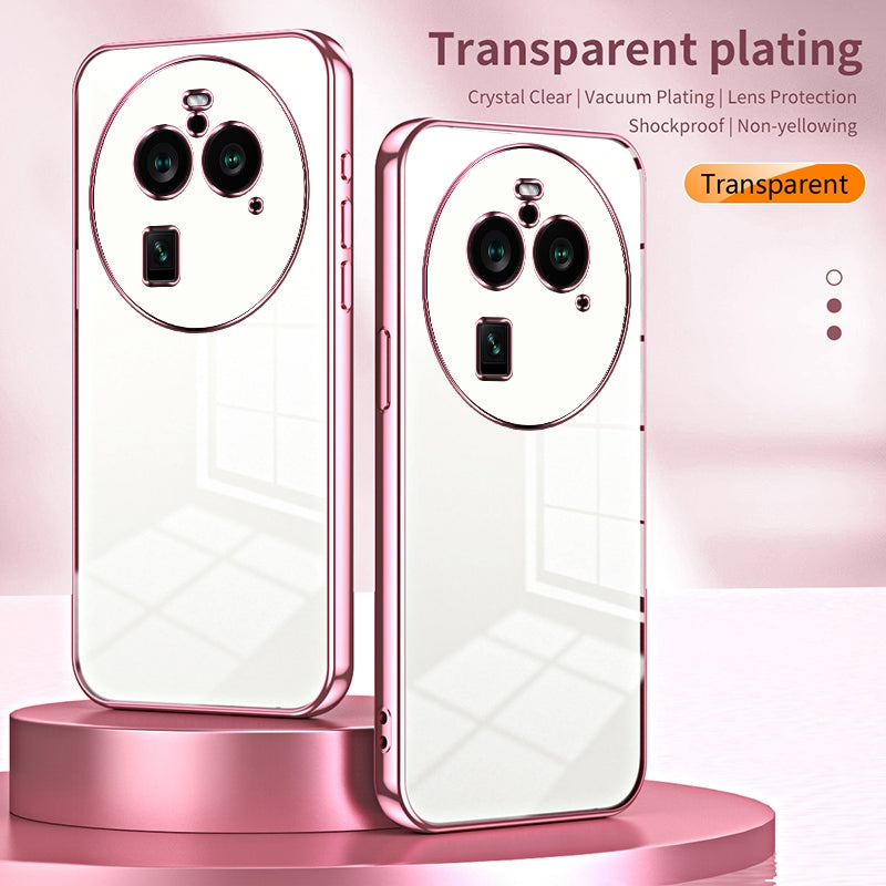 OPPO Find X6 Pro Case - Transparent Plating & Precision Hole Design for Luxury and Protection-buycases.co.uk