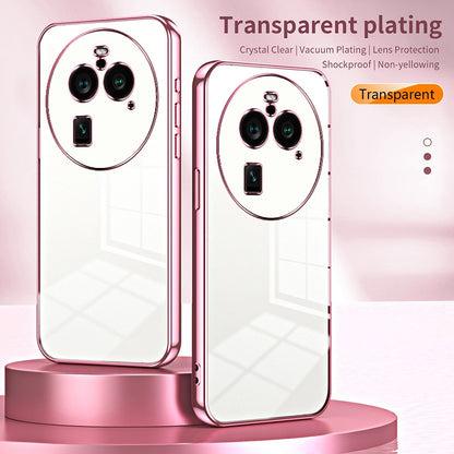OPPO Find X6 Pro Case - Transparent Plating & Precision Hole Design for Luxury and Protection-buycases.co.uk