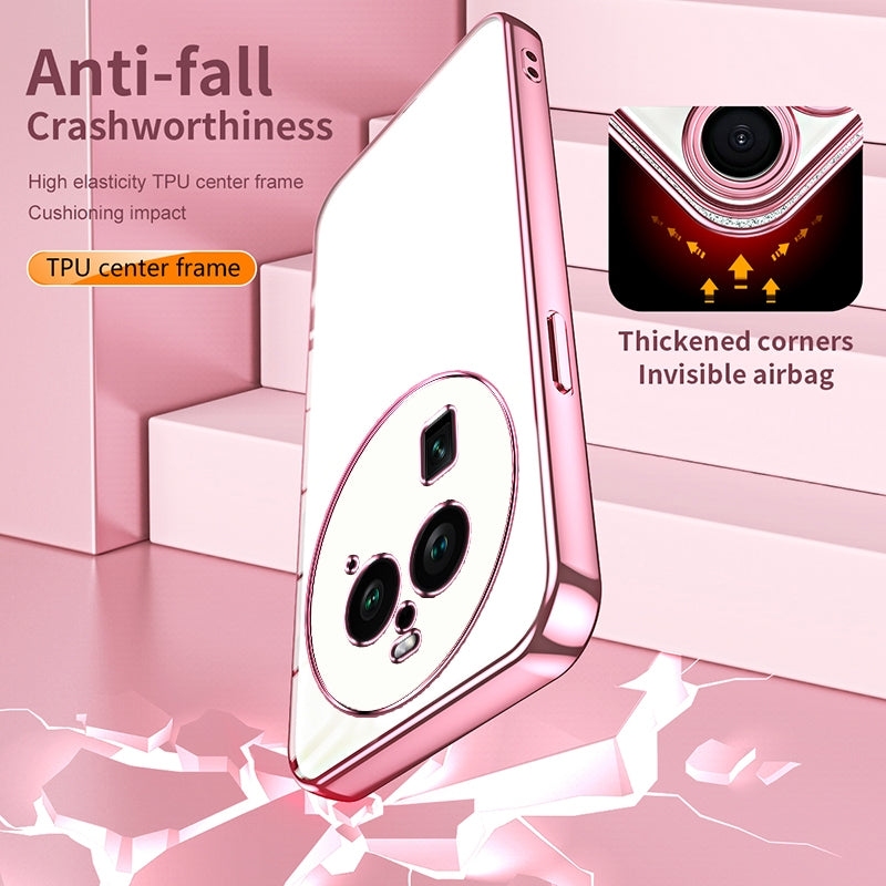 OPPO Find X6 Pro Case - Transparent Plating & Precision Hole Design for Luxury and Protection-buycases.co.uk