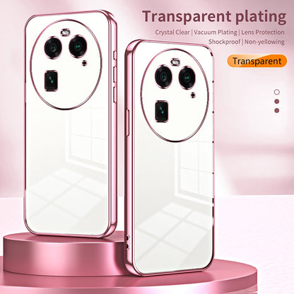 OPPO Find X6 Case - Transparent Plating & Precision Hole Design for Luxury and Protection-buycases.co.uk