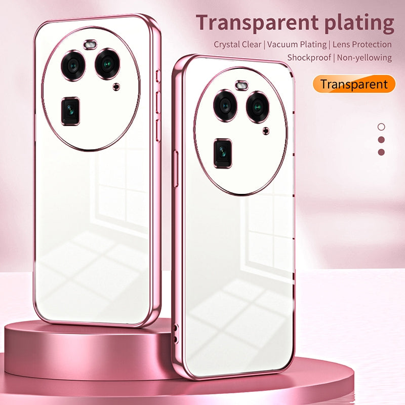 OPPO Find X6 Case - Transparent Plating & Precision Hole Design for Luxury and Protection-buycases.co.uk