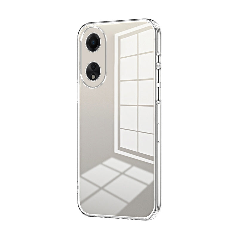 OPPO A58x 5G Case - Transparent Plating & Precision Hole Design for Luxury and Protection-buycases.co.uk