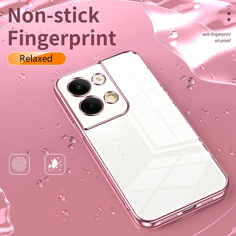 OPPO Reno9 Pro Case - Transparent Plating & Precision Hole Design for Luxury and Protection-buycases.co.uk