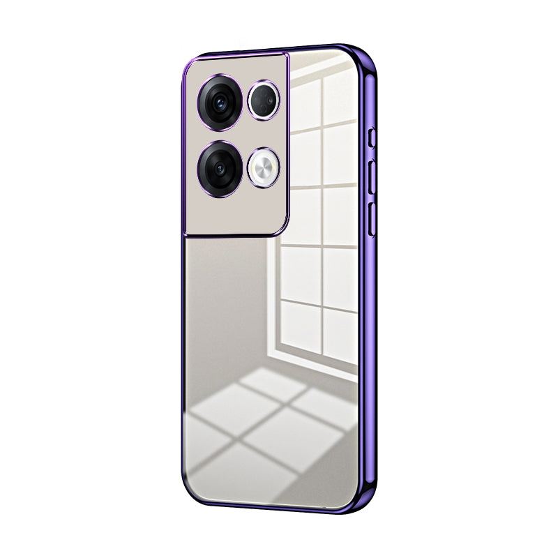 OPPO Reno8 Pro+ Case - Transparent Plating & Precision Hole Design for Luxury and Protection-buycases.co.uk