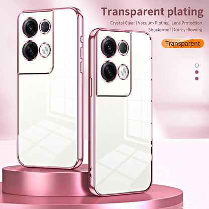 OPPO Reno8 Pro+ Case - Transparent Plating & Precision Hole Design for Luxury and Protection-buycases.co.uk