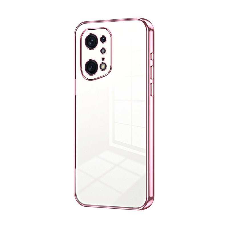 OPPO Find X5 Pro Case - Transparent Plating & Precision Hole Design for Luxury and Protection-buycases.co.uk