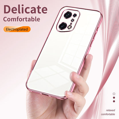OPPO Find X5 Pro Case - Transparent Plating & Precision Hole Design for Luxury and Protection-buycases.co.uk