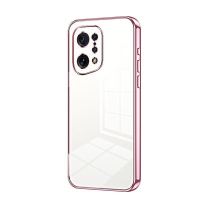 OPPO Find X5 Case - Transparent Plating & Precision Hole Design for Luxury and Protection-buycases.co.uk