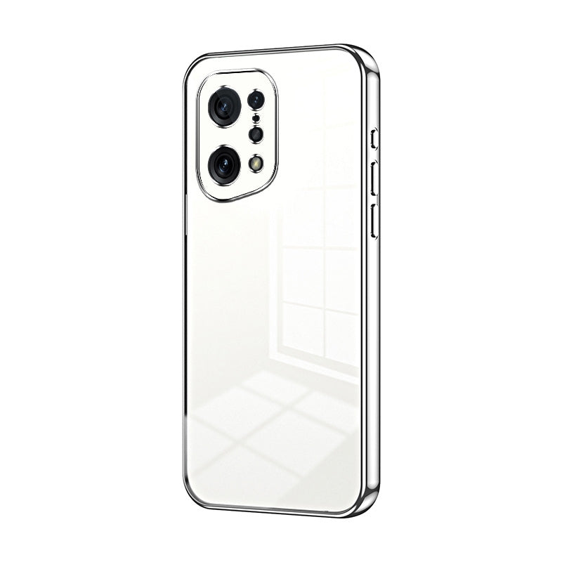 OPPO Find X5 Case - Transparent Plating & Precision Hole Design for Luxury and Protection-buycases.co.uk