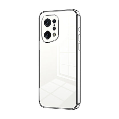 OPPO Find X5 Case - Transparent Plating & Precision Hole Design for Luxury and Protection-buycases.co.uk