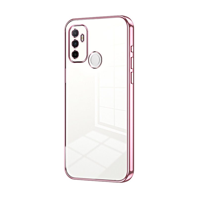 OPPO A53 2020 Case - Transparent Plating & Precision Hole Design for Luxury and Protection-buycases.co.uk
