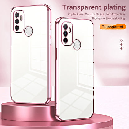 OPPO A11s Case - Transparent Plating & Precision Hole Design for Luxury and Protection-buycases.co.uk