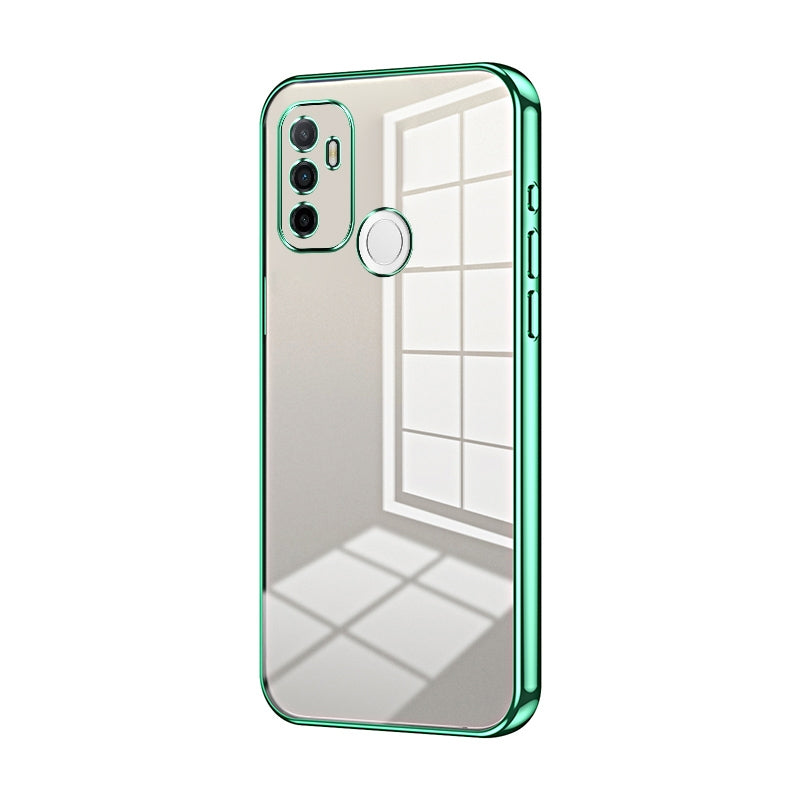 OPPO A11s Case - Transparent Plating & Precision Hole Design for Luxury and Protection-buycases.co.uk