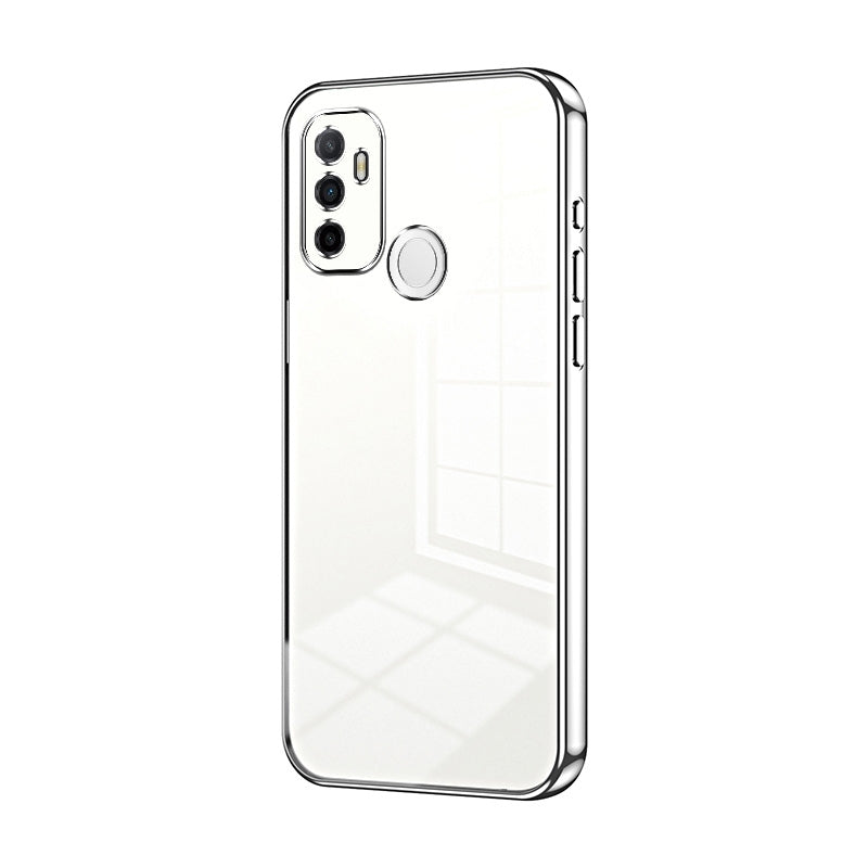 OPPO A32 Case - Transparent Plating & Precision Hole Design for Luxury and Protection-buycases.co.uk