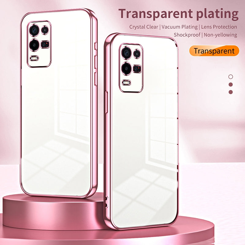 OPPO K9x Case - Transparent Plating & Precision Hole Design for Luxury and Protection-buycases.co.uk