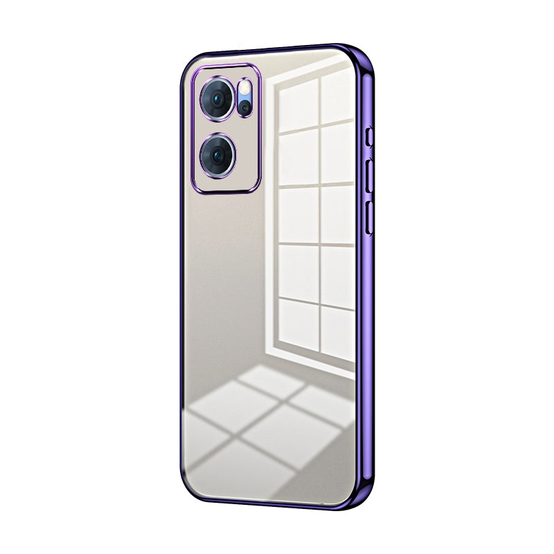 OPPO Reno7 5G Case - Transparent Plating & Precision Hole Design for Luxury and Protection-buycases.co.uk