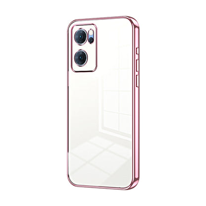 OPPO Reno7 5G Case - Transparent Plating & Precision Hole Design for Luxury and Protection-buycases.co.uk