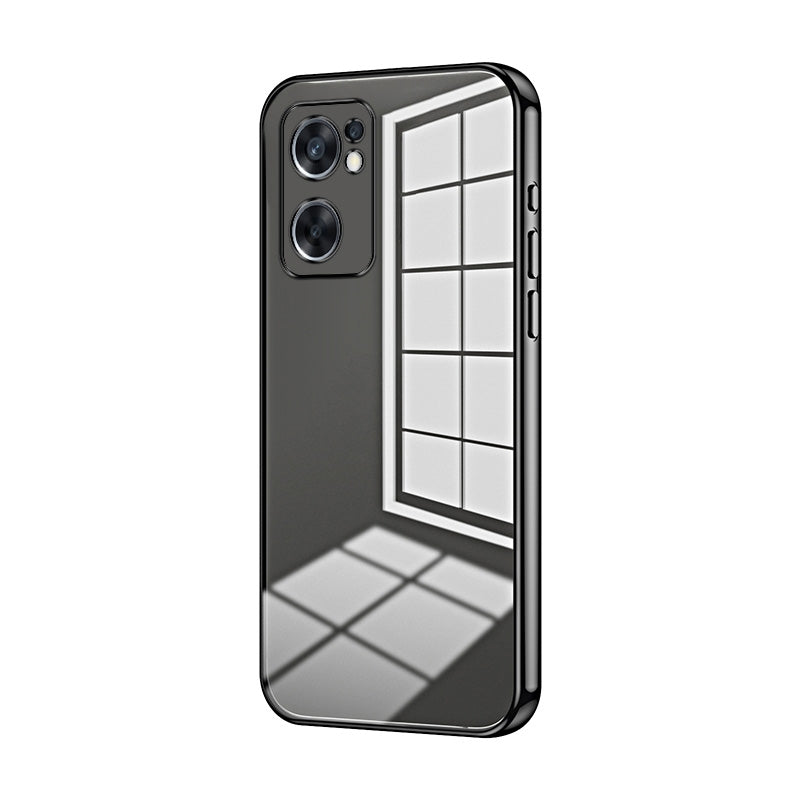 OPPO Reno7 SE Case - Transparent Plating & Precision Hole Design for Luxury and Protection-buycases.co.uk