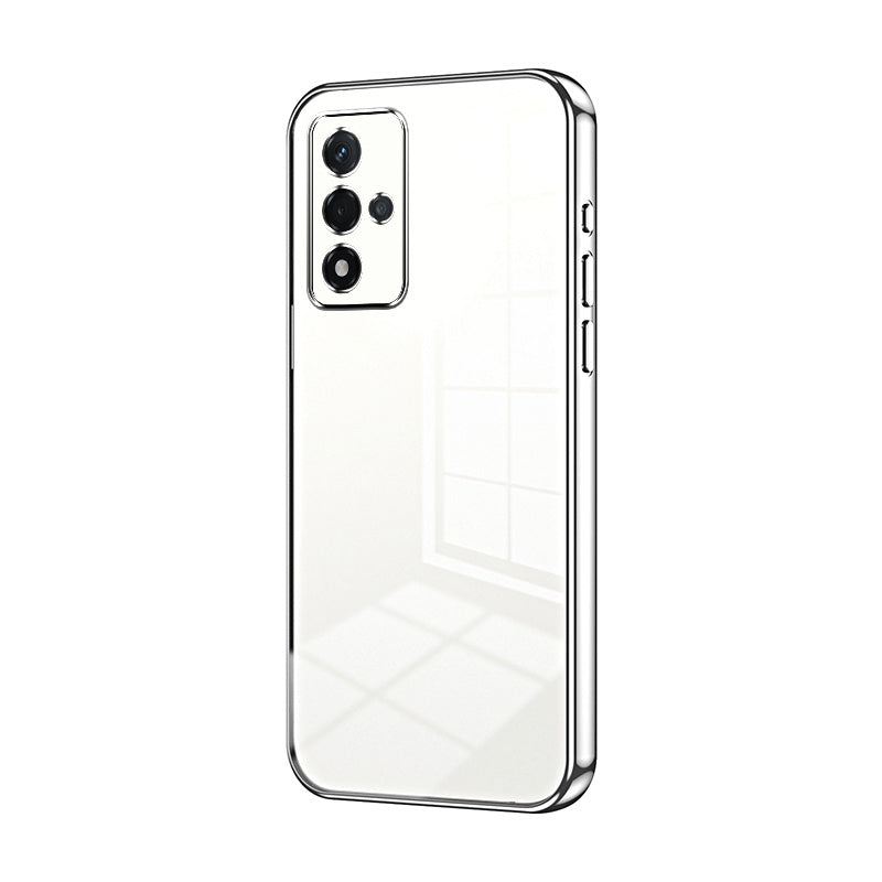 OPPO A93s 5G Case - Transparent Plating & Precision Hole Design for Luxury and Protection-buycases.co.uk