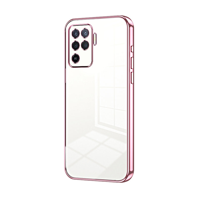 OPPO A94 4G Case - Transparent Plating & Precision Hole Design for Luxury and Protection-buycases.co.uk