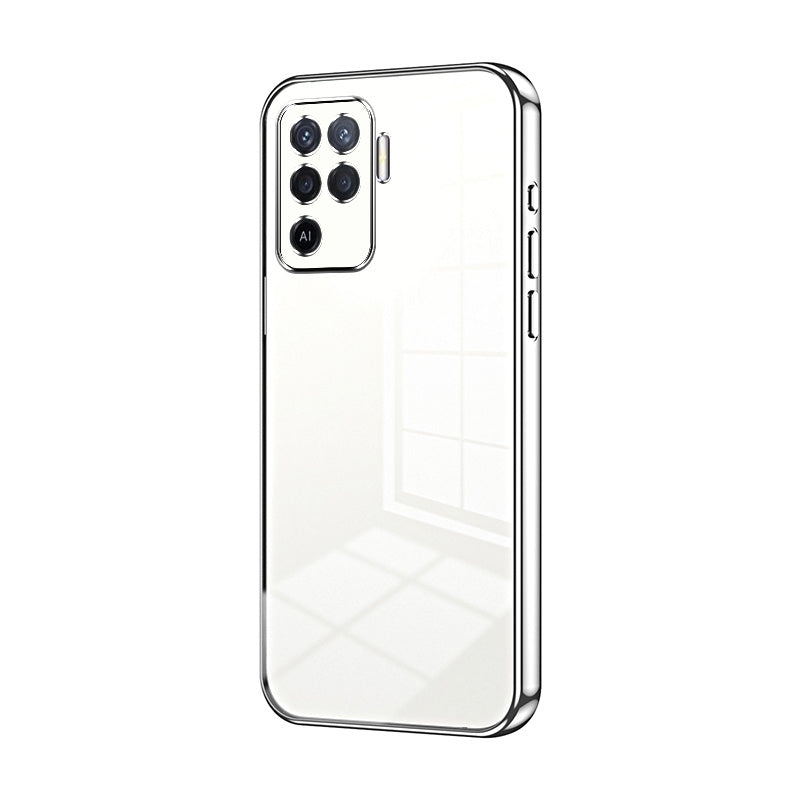 OPPO A94 4G Case - Transparent Plating & Precision Hole Design for Luxury and Protection-buycases.co.uk