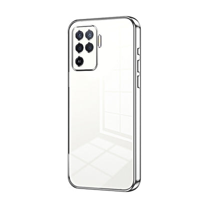 OPPO A94 4G Case - Transparent Plating & Precision Hole Design for Luxury and Protection-buycases.co.uk