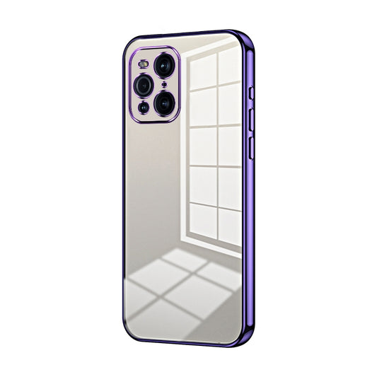 OPPO Find X3 Case - Transparent Plating & Precision Hole Design for Luxury and Protection-buycases.co.uk
