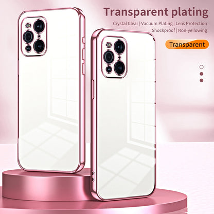 OPPO Find X3 Case - Transparent Plating & Precision Hole Design for Luxury and Protection-buycases.co.uk