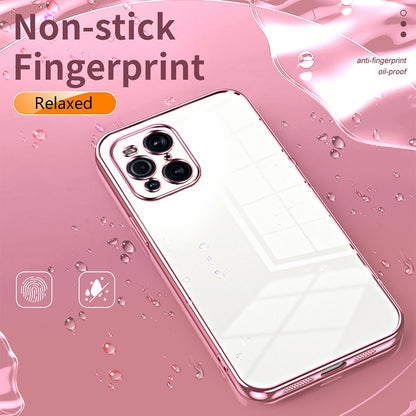 OPPO Find X3 Case - Transparent Plating & Precision Hole Design for Luxury and Protection-buycases.co.uk