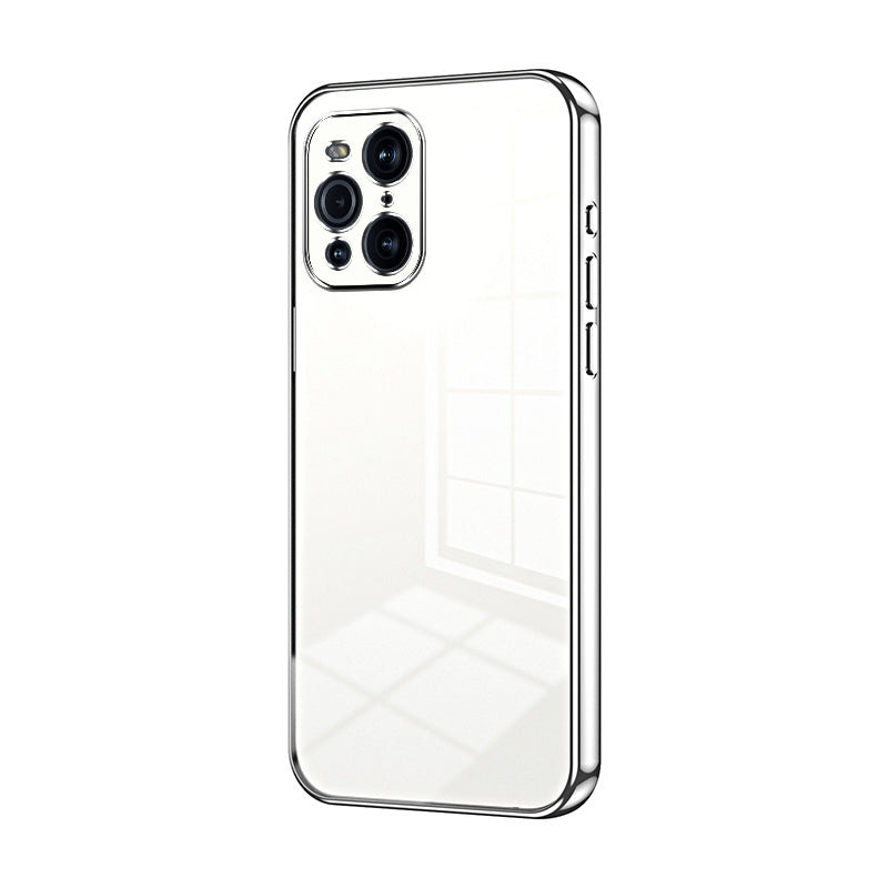 OPPO Find X3 Pro Case - Transparent Plating & Precision Hole Design for Luxury and Protection-buycases.co.uk