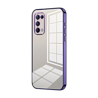OPPO Reno5 4G Case - Transparent Plating & Precision Hole Design for Luxury and Protection-buycases.co.uk