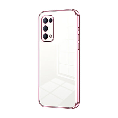 OPPO Reno5 4G Case - Transparent Plating & Precision Hole Design for Luxury and Protection-buycases.co.uk