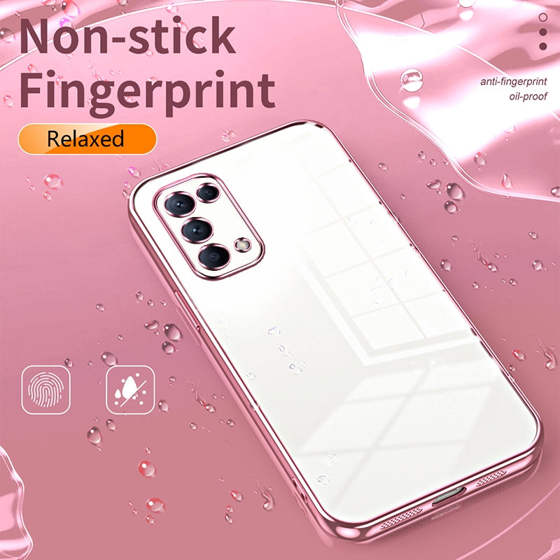 OPPO Reno5 K Case - Transparent Plating & Precision Hole Design for Luxury and Protection-buycases.co.uk
