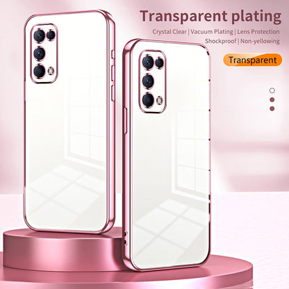 OPPO Reno5 K Case - Transparent Plating & Precision Hole Design for Luxury and Protection-buycases.co.uk