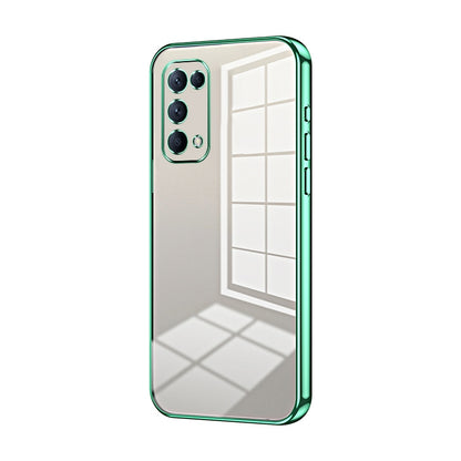 OPPO Reno5 5G Case - Transparent Plating & Precision Hole Design for Luxury and Protection-buycases.co.uk